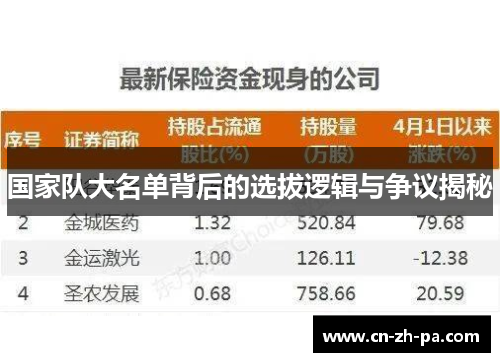 国家队大名单背后的选拔逻辑与争议揭秘